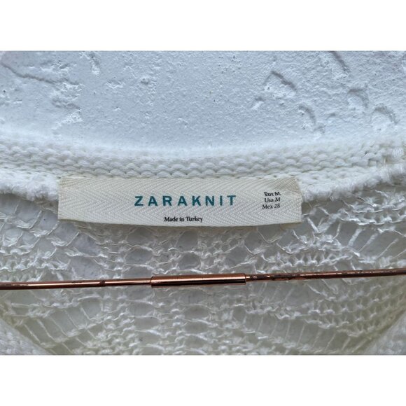 Zaraknit Womens Pullover Sleeveless Boho Fringe Crochet Top Off White Sz S - Picture 12 of 12